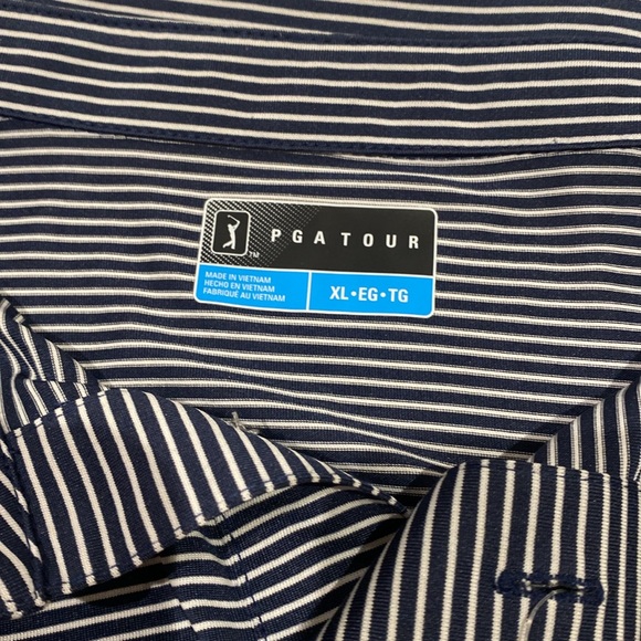 PGA Tour Men’s XL navy and white golf shirt new with tags - Picture 3 of 3